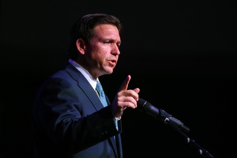 Florida Governor Ron DeSantis in Rothschild, Wisconsin on May 6, 2023.