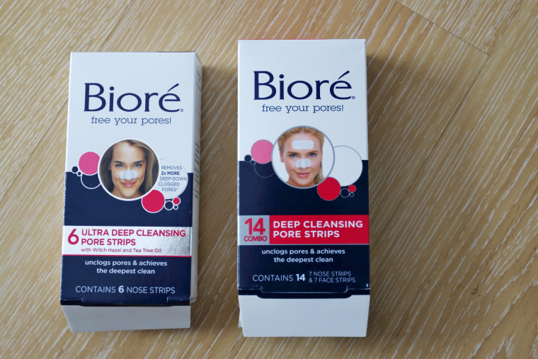 Biore deep cleansing pore strips.