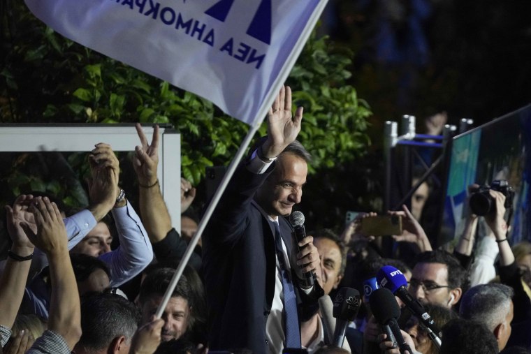 The conservative party of Greek Prime Minister Kyriakos Mitsotakis has won a landslide election but without enough parliamentary seats to form a government. 