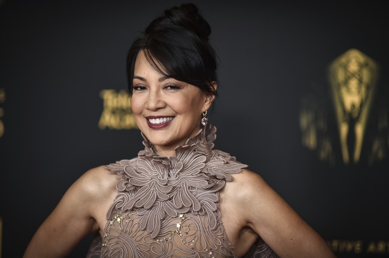 Ming-Na Wen poses on night one of the Creative Arts Emmy Awards on Sept. 11, 2021, in Los Angeles. 