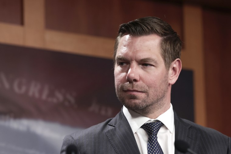 Eric Swalwell during a news conference at the U.S. Capitol Building,