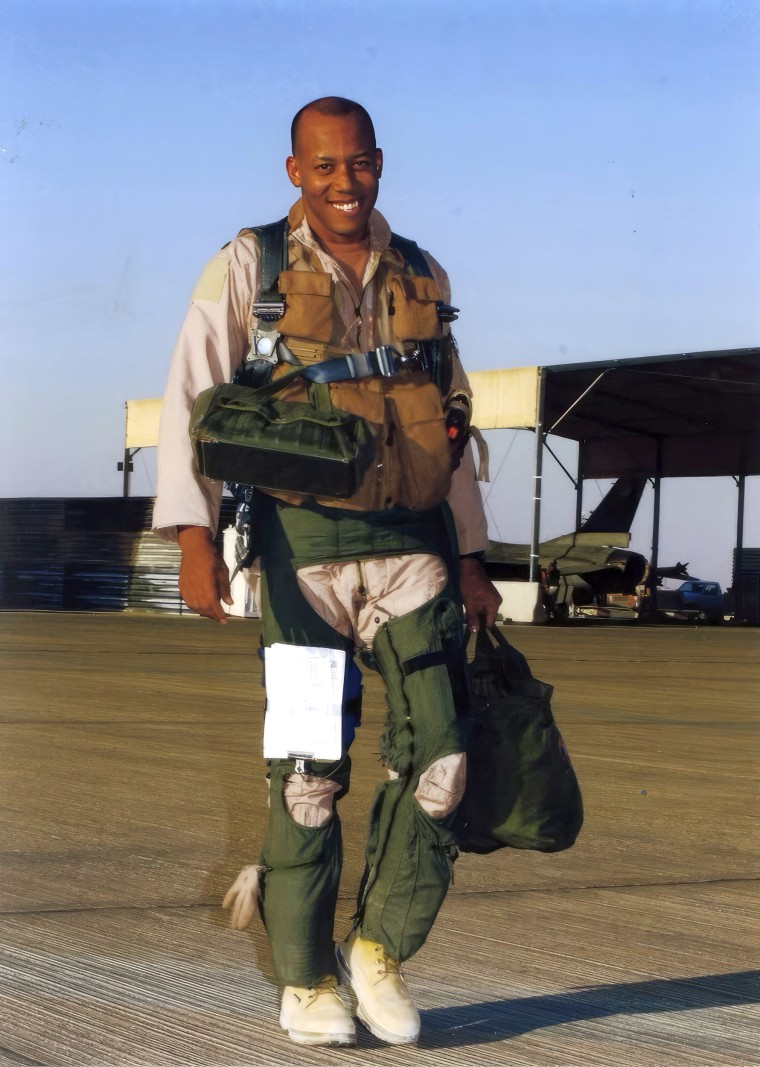 In this image provided by the U.S. Air Force, Lt. Col. C.Q. Brown, Jr. deployed as an F-16 squadron commander in support of Operation Southern Watch in 2001, walks on the flight line. Brown also deployed or directly supported Operation Northern Watch, Operation Enduring Freedom, Operation Odyssey Dawn and Operation Unified Protector, and Operation Inherent Resolve. President Joe Biden is expected to announce Air Force Gen. C.Q. Brown Jr., a history-making fighter pilot with recent experience countering China in the Pacific, to serve as the next chairman of the Joint Chiefs of Staff. 
