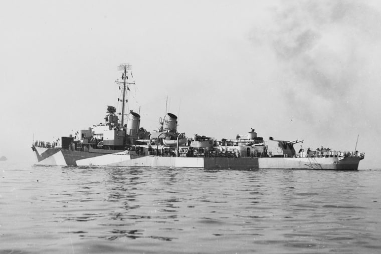 The USS Mannert L. Abele pictured in 1944. 
