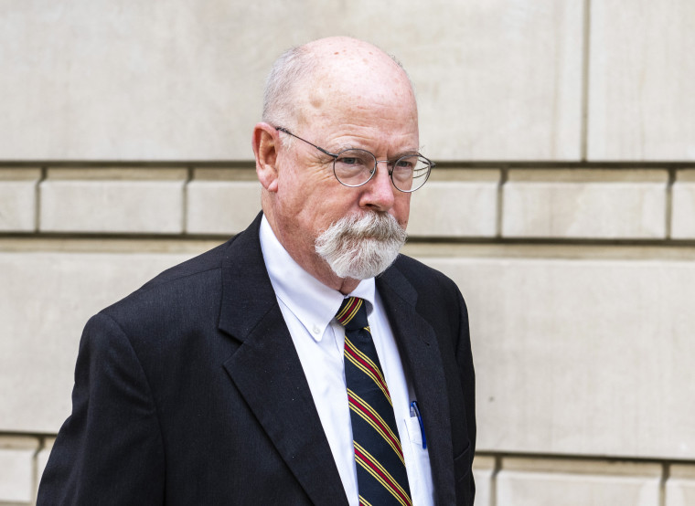 Special Counsel John Durham departs the United States District Court for the District of Columbia