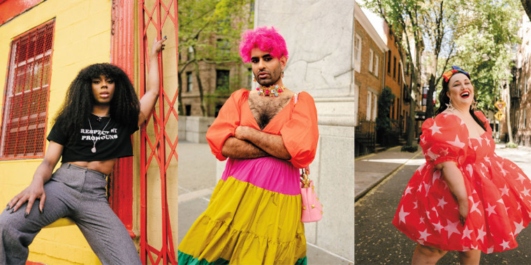 Dev Doee, a multidisciplinary artist whose work centers gender and diversity.; Alok Vaid Menon. ; Alysse Dalessandro, a queer plus-size writer and influencer.