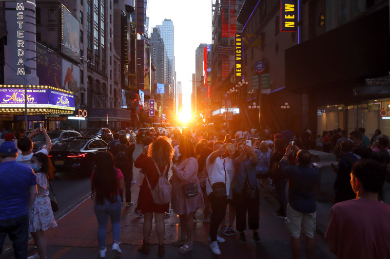 Manhattanhenge Sunset in New York City