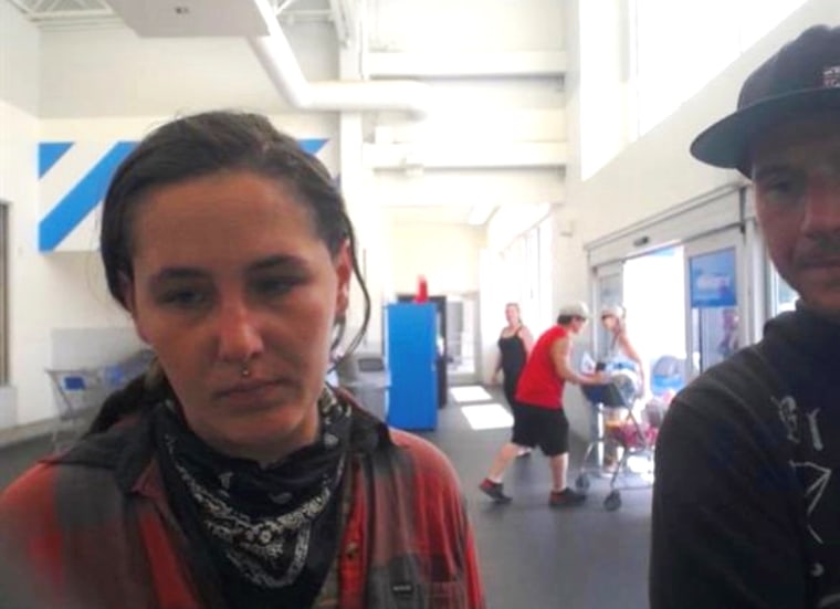 Nikki Michelle Alcaraz and Steven Tyler Stratton at a Walmart in Redding, Calif. 