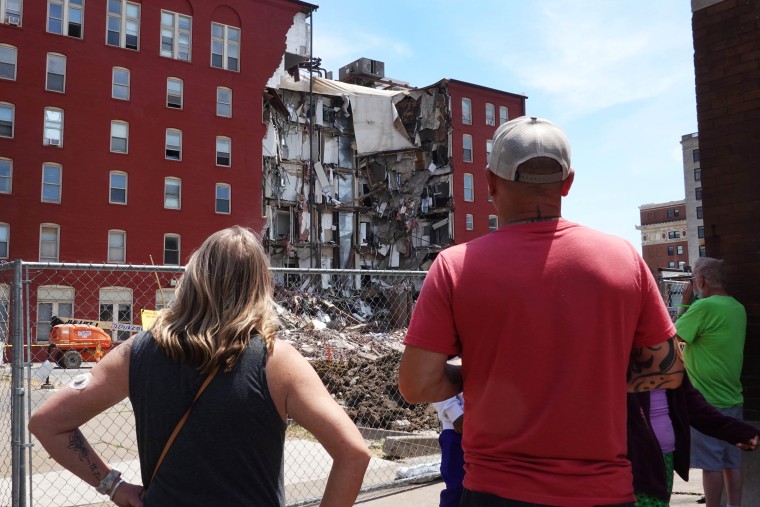 Six-Story Apartment Building Partially Collapses In Davenport, Iowa