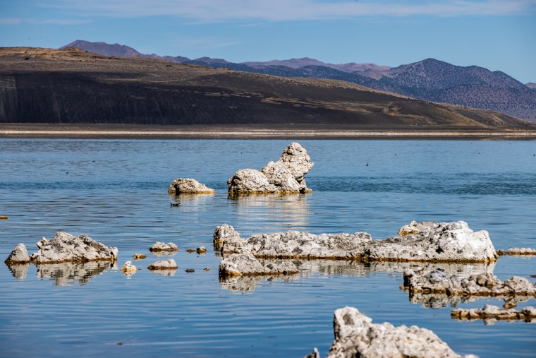 Mono Lake in Mono County, Calif., on Oct. 24, 2022.