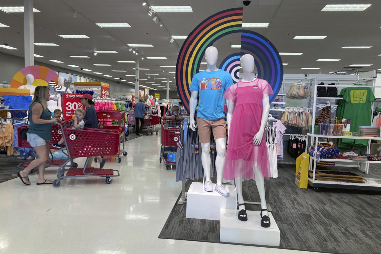 A Pride month display at a Target store in Dickson City, Pa.