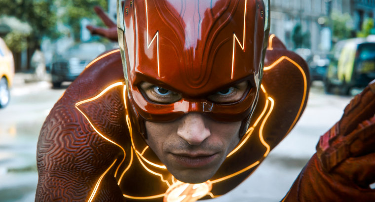 Ezra Miller as Barry Allen / The Flash in "The Flash."