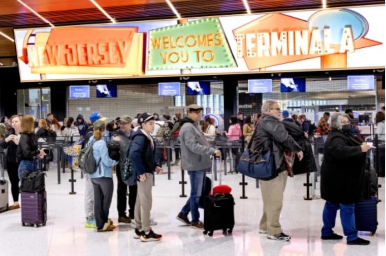 Un control de seguridad en el aeropuerto internacional Newark Liberty de Nueva Jersey en enero.