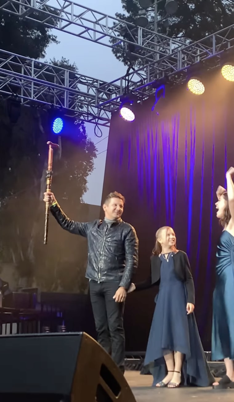 Jeremy Renner and his daughter, Ava at 2023 Spring Sing.