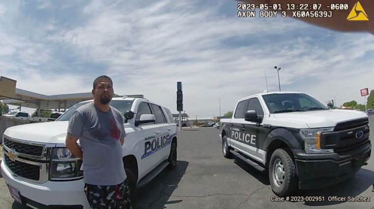 Tony Peralta, en una captura de un video de la policía de Roswell, en Nuevo México.