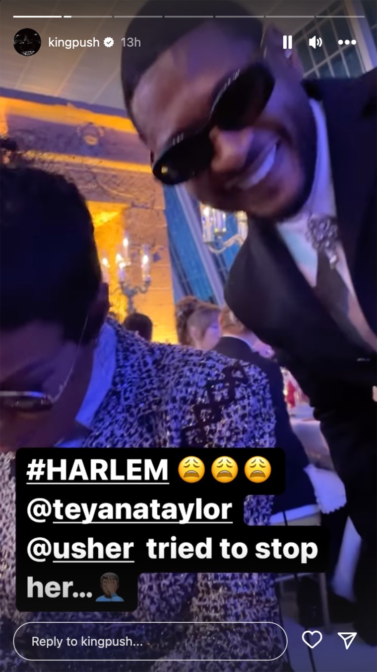Teyana Taylor snuck in Chick-fil-A to the Met Gala, much to Usher and Pusha T’s amusement