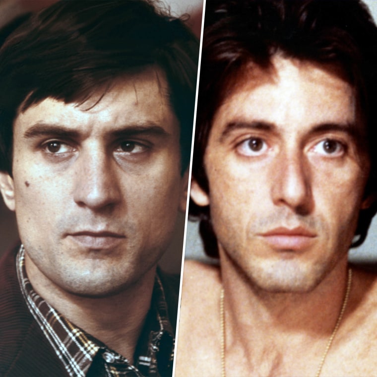 Poster Sur Toile Al Pacino & Robert De Niro 40x60 Cm - Impression Qualité, Cadre En Pin, Décoration Murale Cinéma