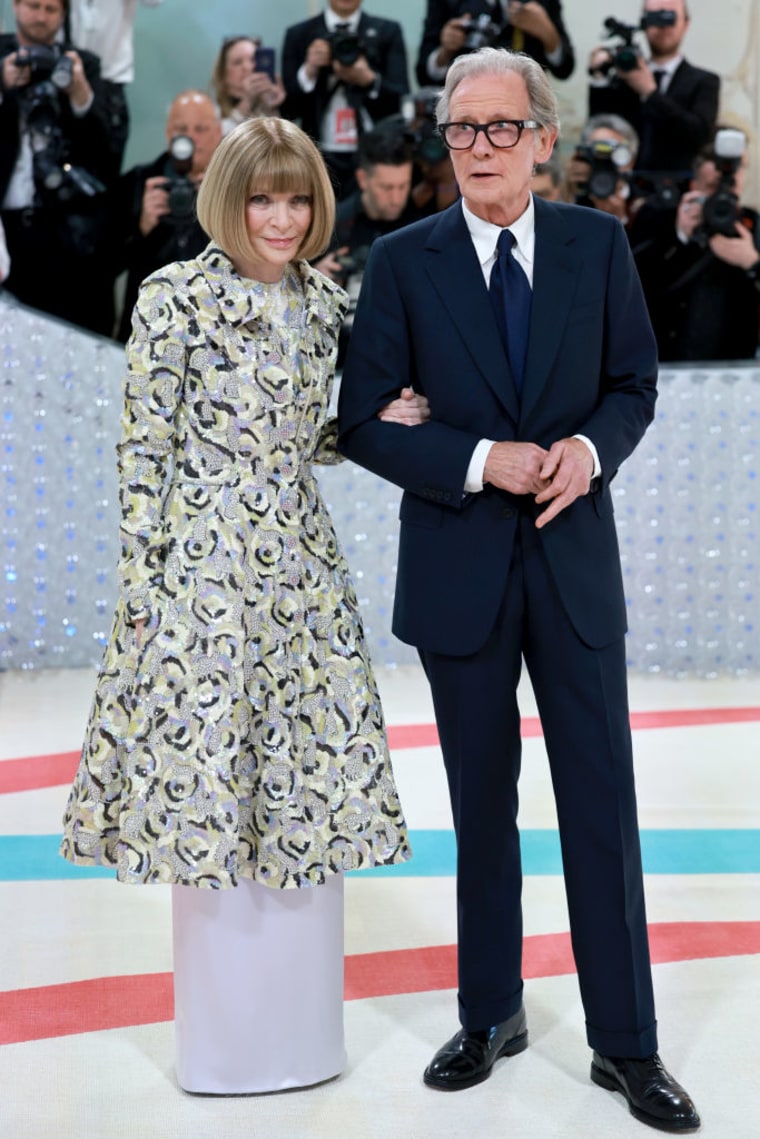 Bill Nighy And Anna Wintour Walk Red Carpet Together At 2023 Met Gala