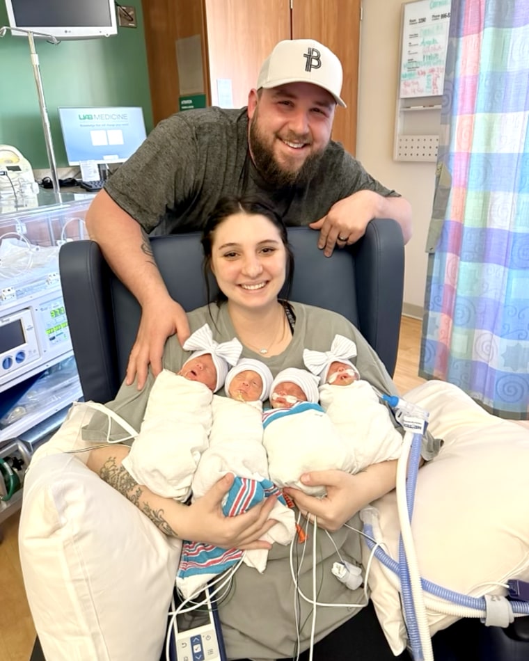 Alabama Couple Welcomes Rare Quads: 2 sets of identical twins