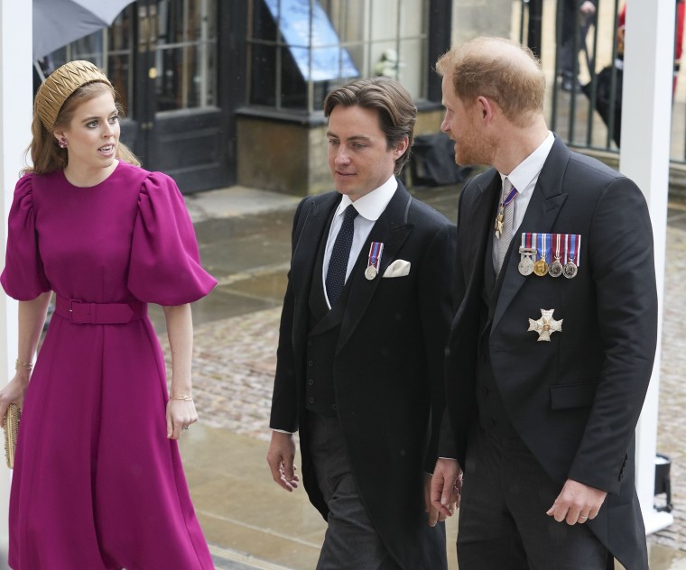 Prince Harry is all smiles chatting with royals at the coronation