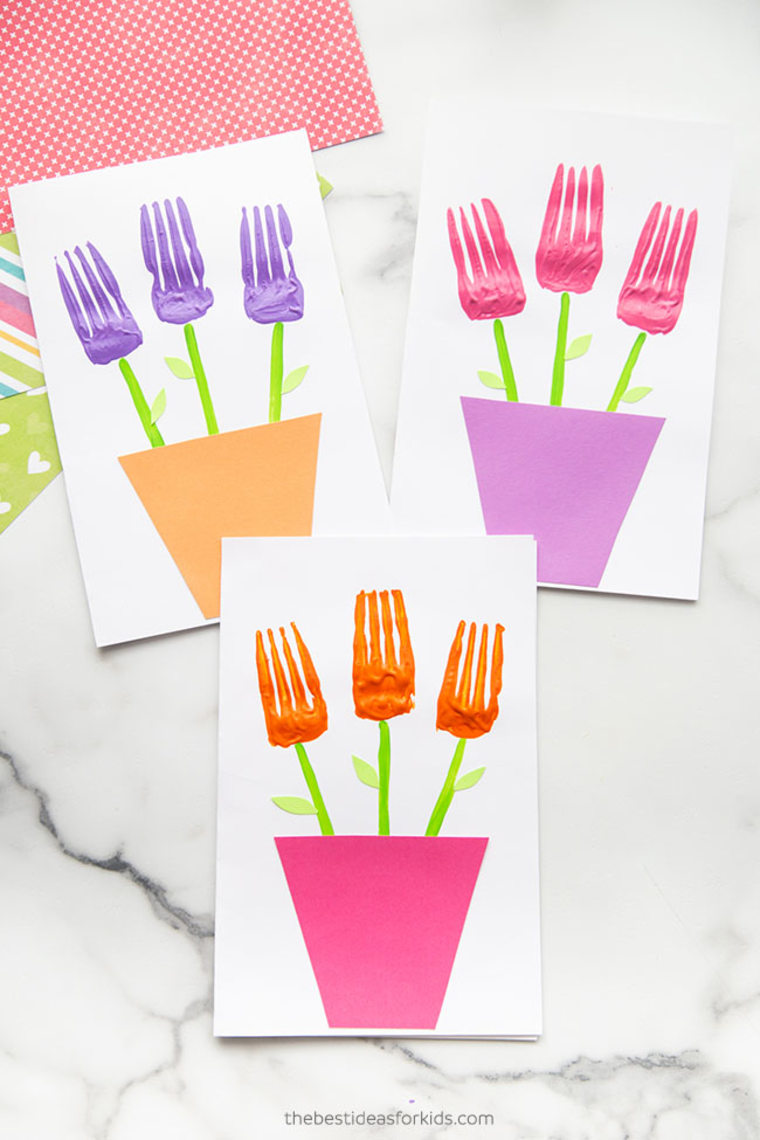 fork flowers card