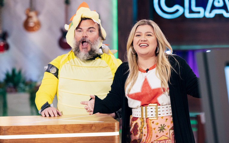 Guest Jack Black and Kelly Clarkson share a laugh on "The Kelly Clarkson Show."