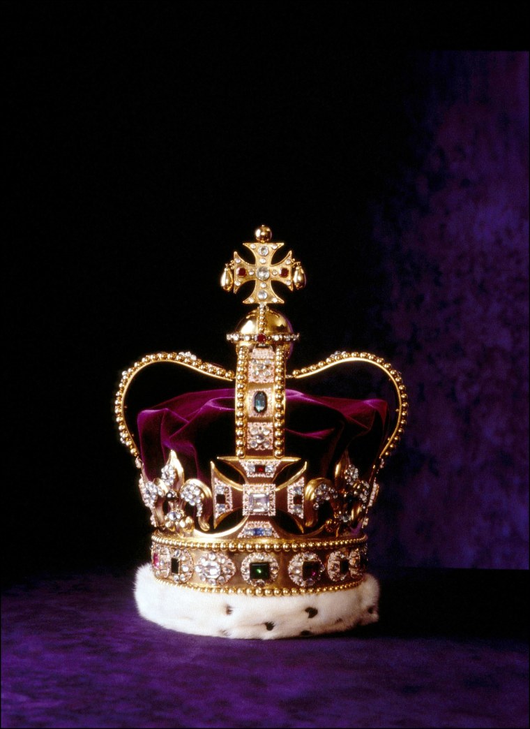 St Edward's crown in London on July 1, 1995.  
