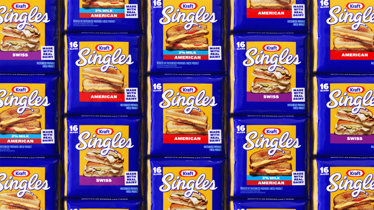 La gamme de fromages nouvellement conçue de Kraft Singles.