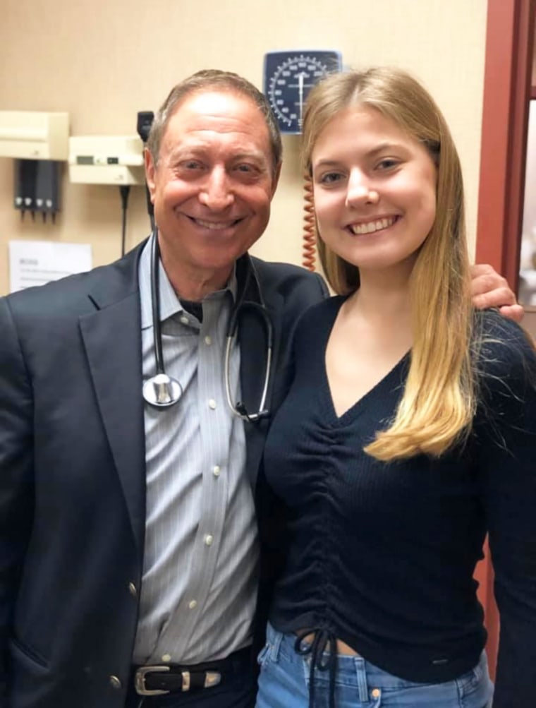 Olivia Goodreau with doctor