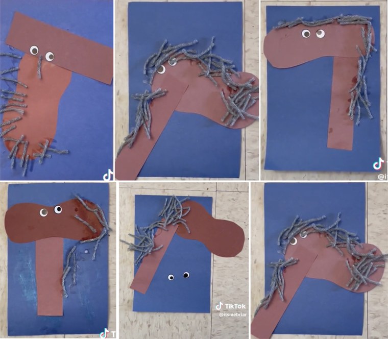 Van Driel uploaded a similar video last year featuring a lion craft that her students completed with equally hysterical results.