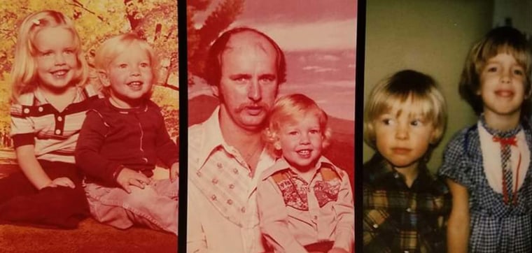 Heather Kauffman and brother growing up