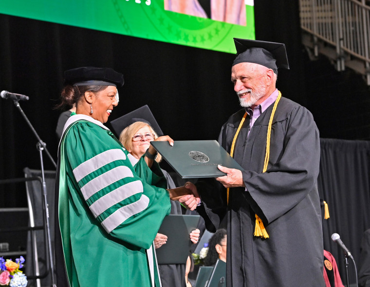 Sam Kaplan received his bachelor degree at the Gas South Arena in Duluth GA. 