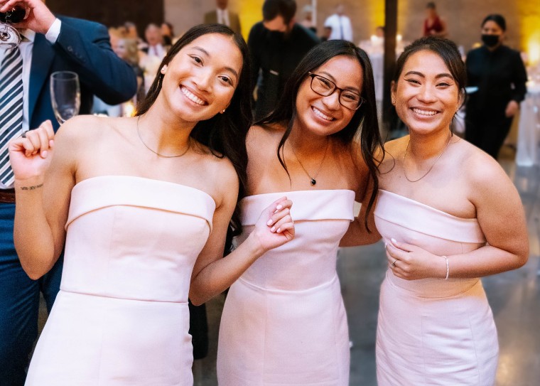 The family recently celebrated the wedding of Will and Brittany Solimene. Olivia, Isabella, and Ha were three of the bridesmaids.