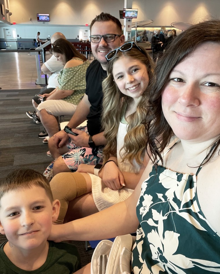 Rob Scharbach with Sophia, his wife and his son.