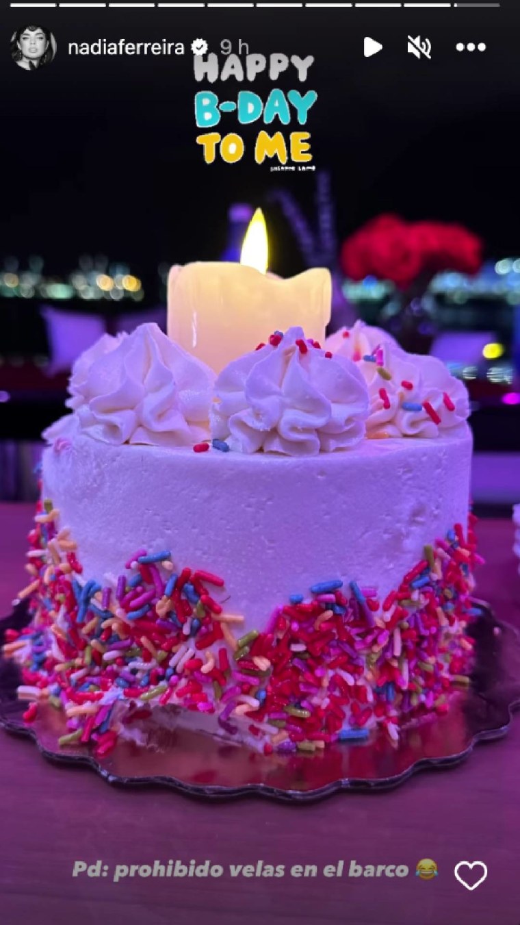 El pastel de cumpleaños de Nadia Ferreira.