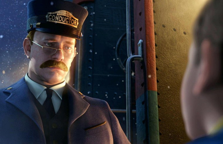 Tom Hanks, as the conductor on The Polar Express.