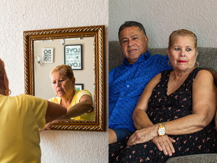 Irma Martinez and her husband Jose at home in Guanica, Puerto Rico.