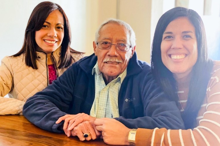 Yarín Mera, her father Virgilio Mera and her sister Jacyline Mera in Augusta, Ga., in November 2019.