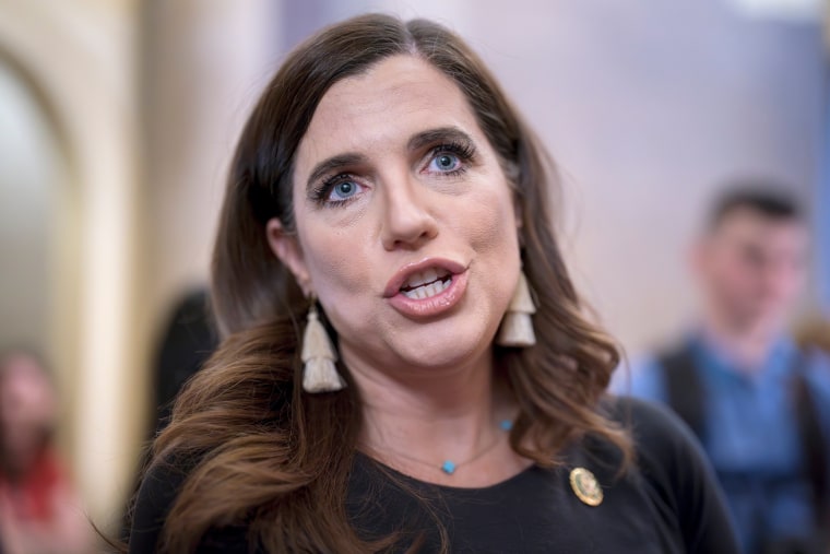 Rep. Nancy Mace, R-S.C., speaks with reporters awaiting news on the debt limit negotiations, at the Capitol