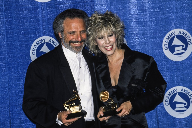 Songwriters Barry Mann and his wife Cynthia Weil win the awards for Song of the Year and Best Song Written Specifically for a Motion Picture or Television with their song Somewhere out There, in 1999.