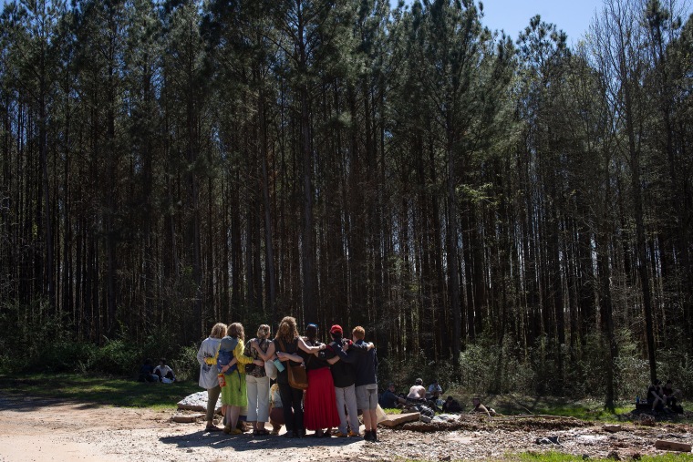 Environmental activists occupy in March the Atlanta Forest, a preserved forest that is scheduled to be developed as a police training center in Atlanta.