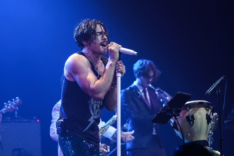 Tom Sandoval & The Most Extras perform during “BravoCon After Dark" on Oct. 15, 2022.