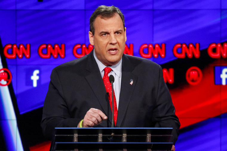 Chris Christie during the CNN Republican presidential debate in Las Vegas on Dec. 15, 2015.