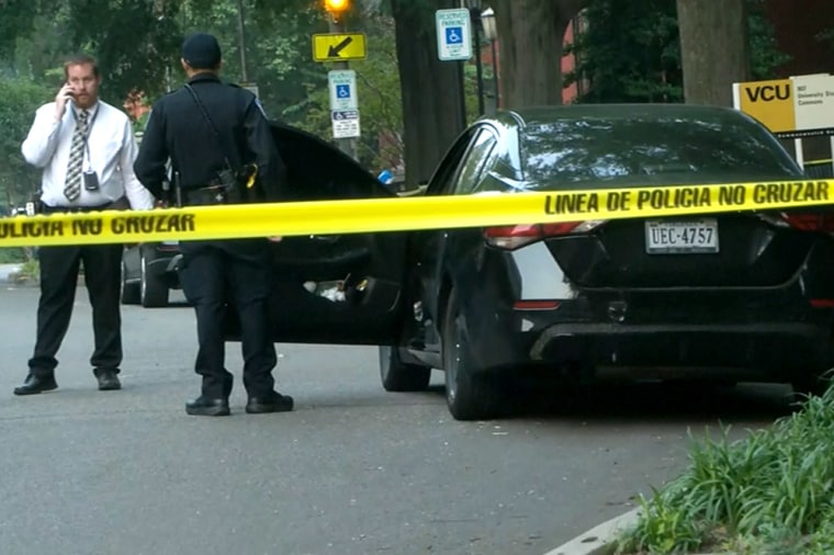 Investigators at the scene of a shooting at Virginia Commonwealth University campus in Richmond, Va., on June 6, 2023.