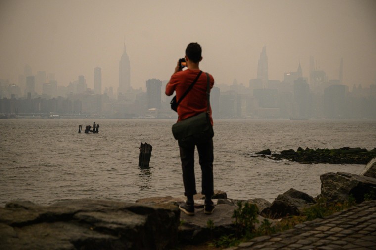 Photos show New York haze caused by Canada wildfire smoke