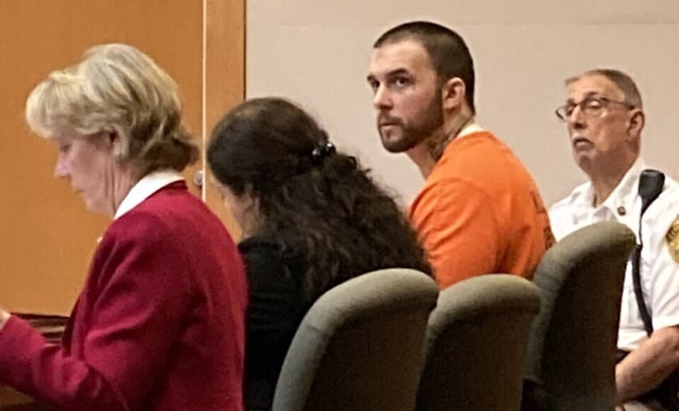 Adam Montgomery during a hearing in Manchester, N.H.