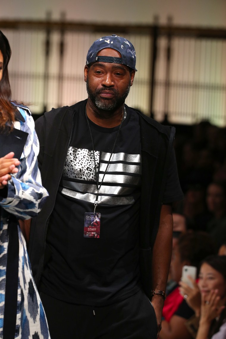 Designers Emilio Sosa walk the runway at the Esosa fashion show during SS2016 NYFW at Gotham Hall on September 11, 2015 in NYC.