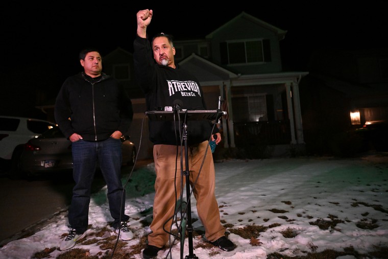 Richard  Fierro, with his brother Ed, left, by his side, describes how he took the shooter down the night of the shooting at Club Q in Colorado Springs in 2022.