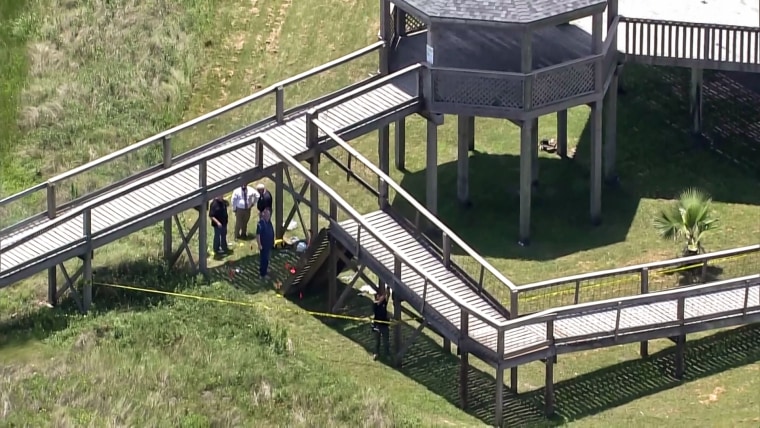 More than 20 people were injured during a possible deck collapse at Stahlman Park in Surfside Beach, Texas on Thursday afternoon.