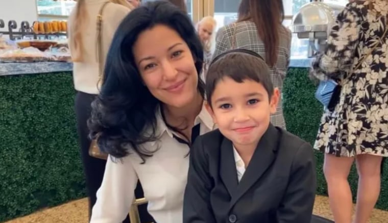 Narkis Golan with her son