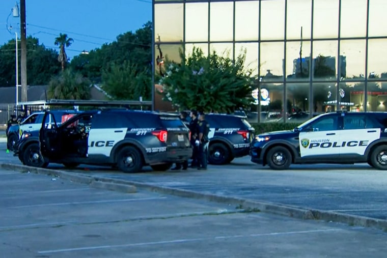 Police respond to a shooting at a club in Houston on June 11, 2023.